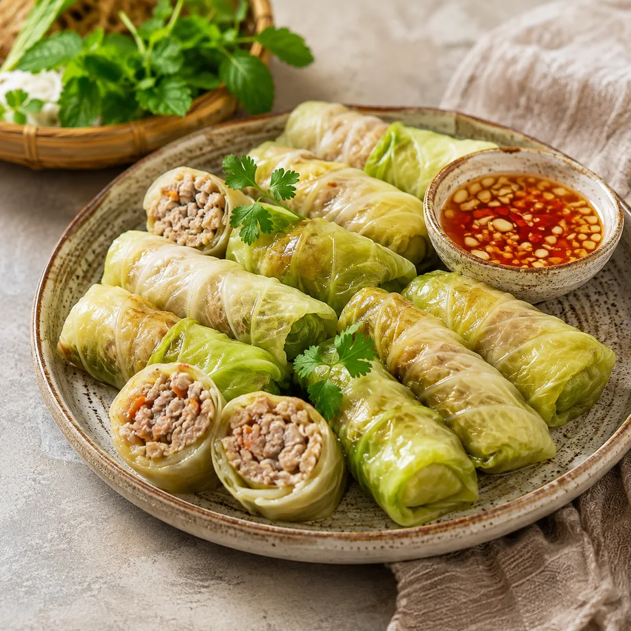 Thịt cuốn bắp cải